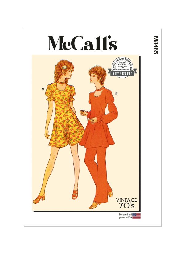 McCall's Sewing Pattern M8465 Misses' Dress, Tunic, Trousers and Panties