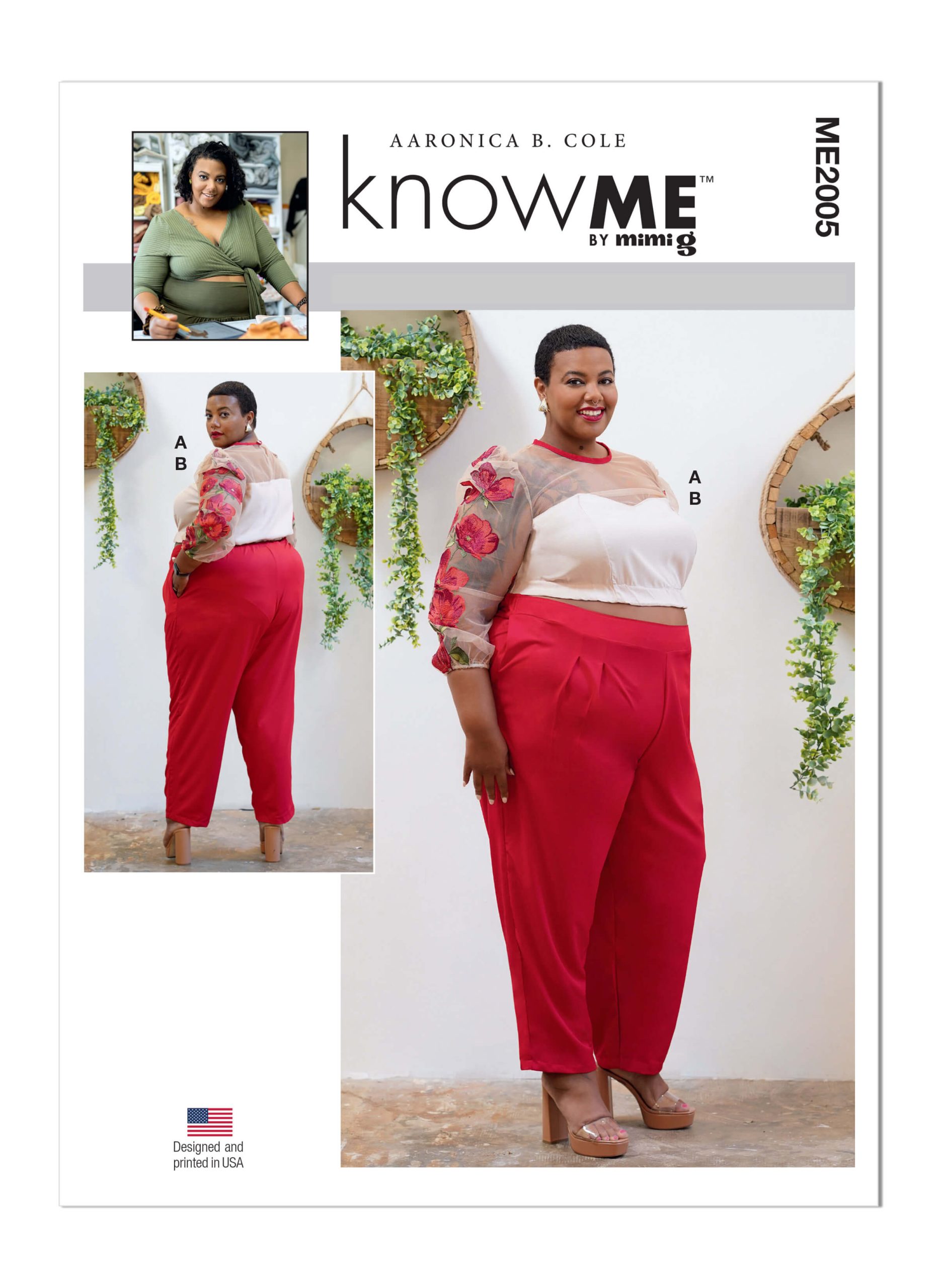Know Me Sewing Pattern ME2005 Women's Top and Trousers by Aaronica B. Cole