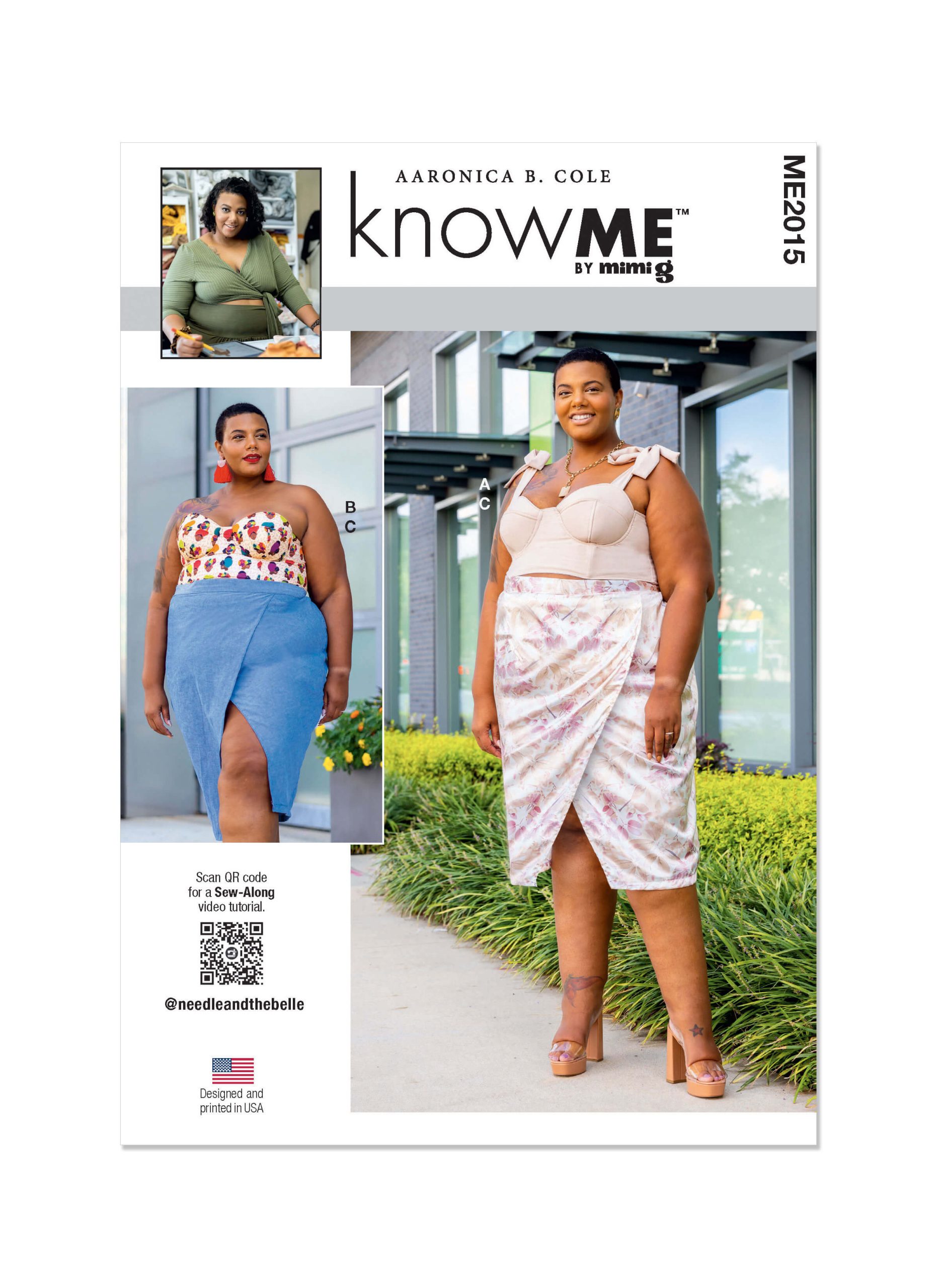 Know Me Sewing Pattern ME2015 Women's Lined Bustier and Skirt by Aaronica B. Cole