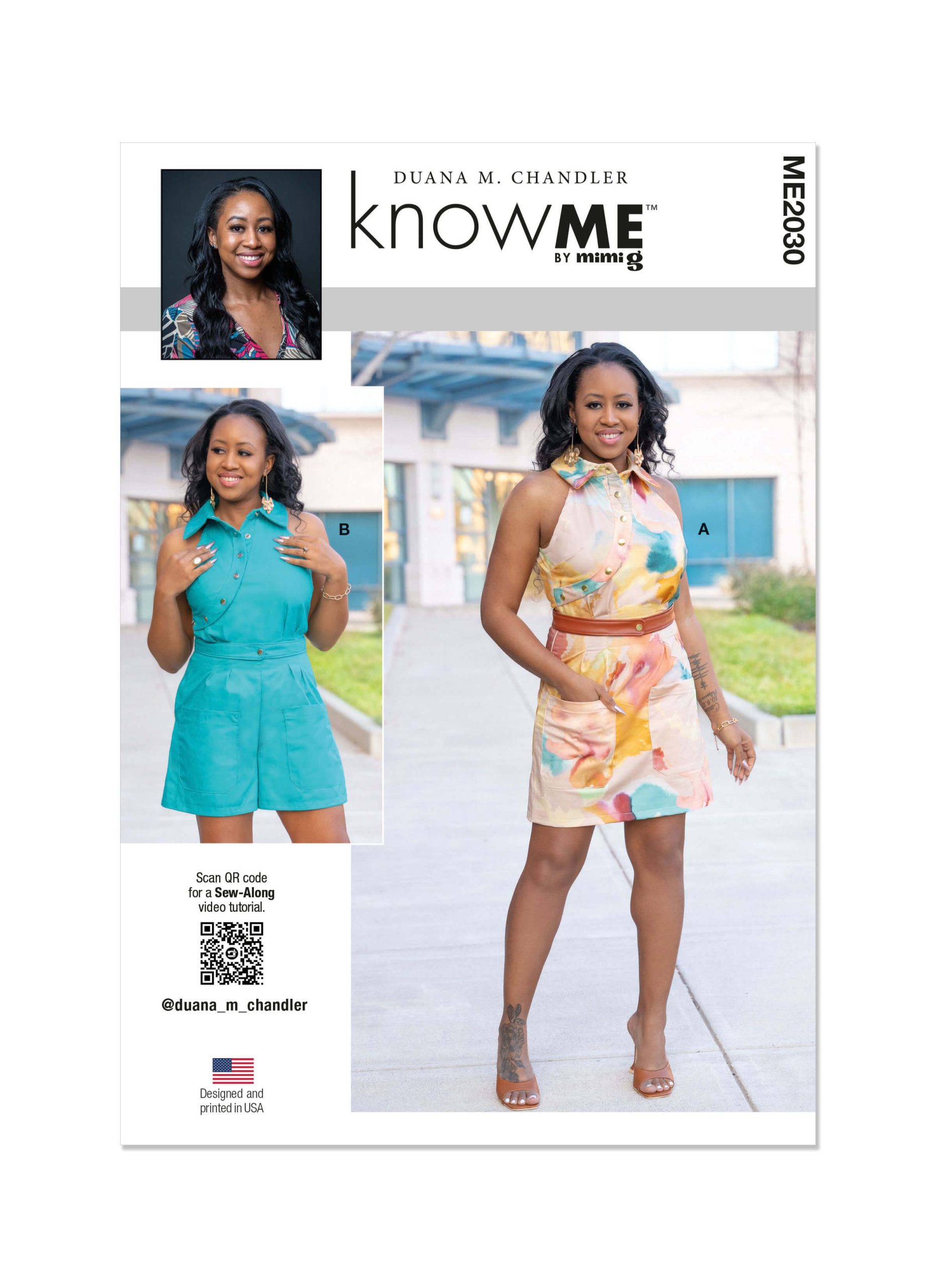 Know Me Sewing Pattern ME2030 Misses' Dress and Romper by Duana M. Chandler