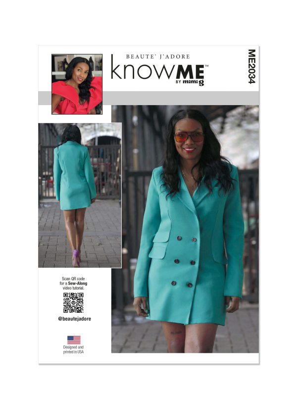 Know Me Sewing Pattern ME2034 Misses' Jacket Dress