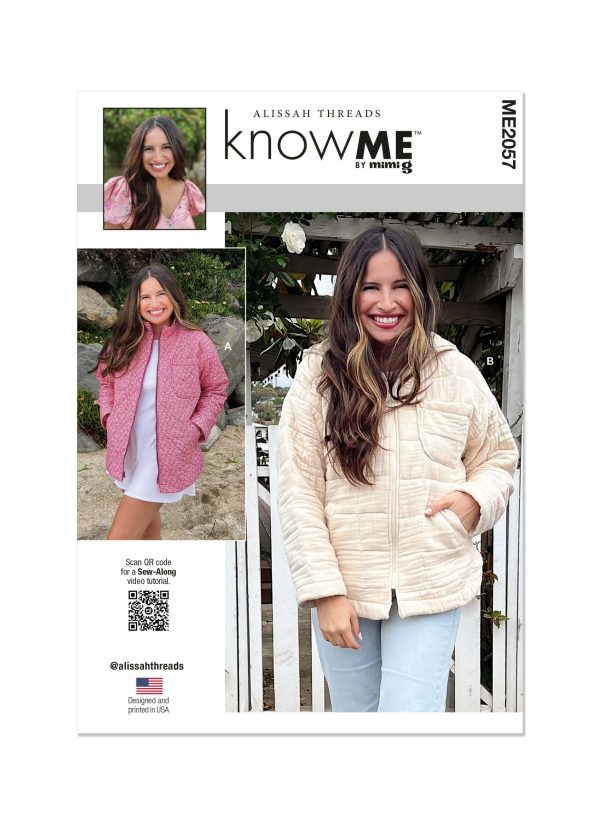 Know Me Sewing Pattern ME2057 Misses' Jacket with Optional Hood by Alissah Threads