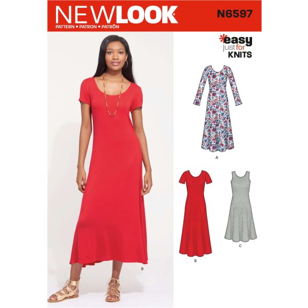 New Look Pattern N6597 Misses' Knit Dress