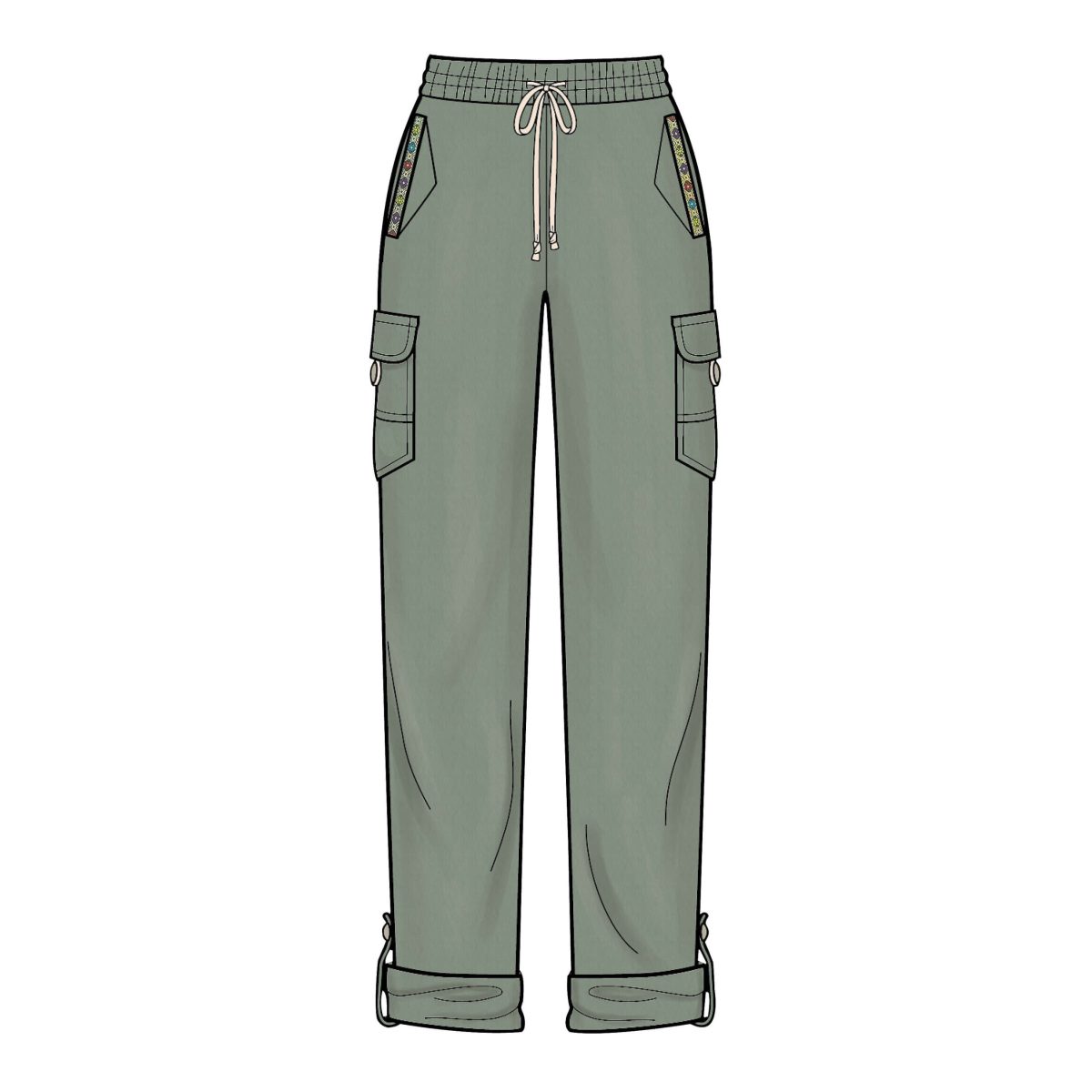 New Look Sewing Pattern N6644 Misses' Cargo Pants and Knit Top