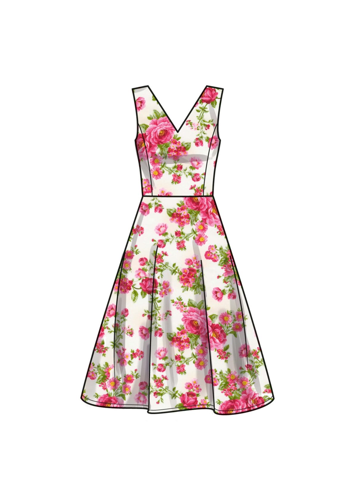 New Look Sewing Pattern N6748 Misses' Dress With Sleeve Variations