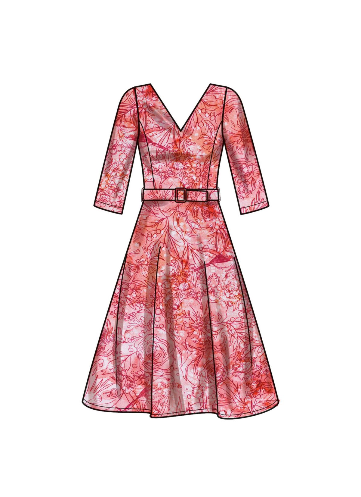 New Look Sewing Pattern N6748 Misses' Dress With Sleeve Variations