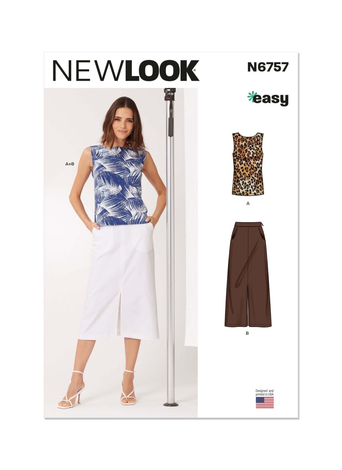 New Look Sewing Pattern N6757 Misses' Top and Skirt