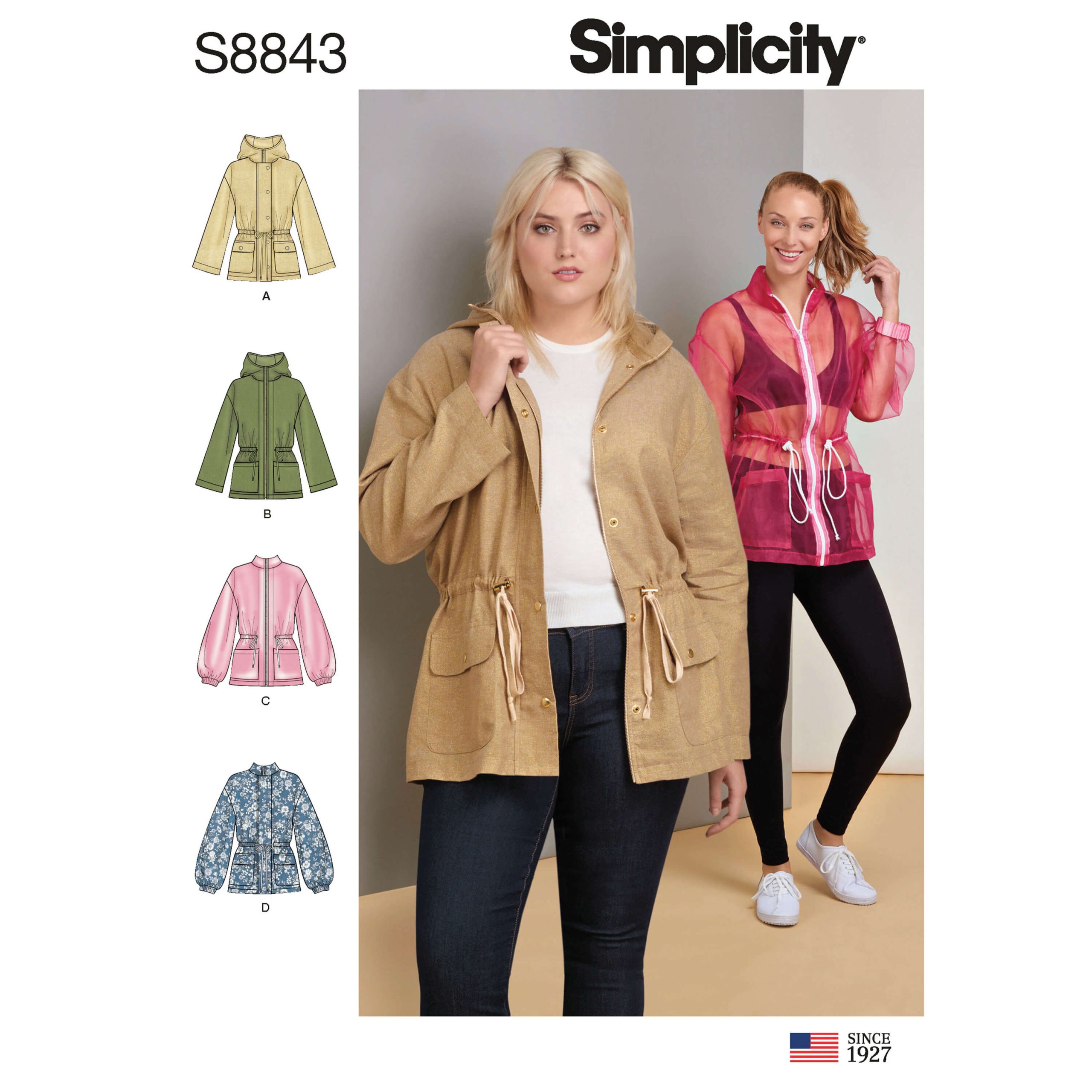 Simplicity Pattern S8843 Misses' Casual or Anorak Jacket
