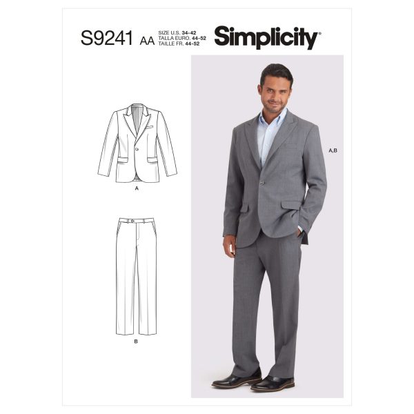 Simplicity Sewing Pattern S9241 Men's Suit