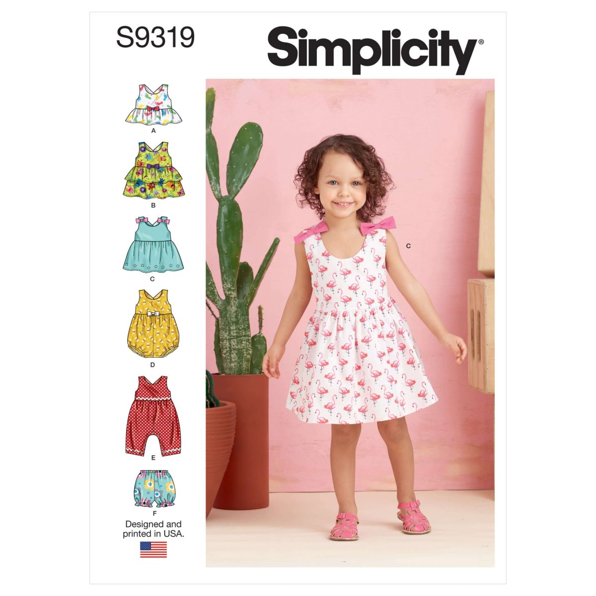 Simplicity Sewing Pattern S9319 Toddlers' Top, Dresses, Rompers and Panties