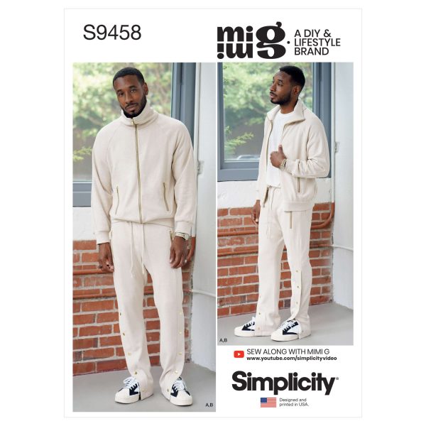 Simplicity Sewing Pattern S9458 Mimi G Men's Jacket and Jogger Bottoms