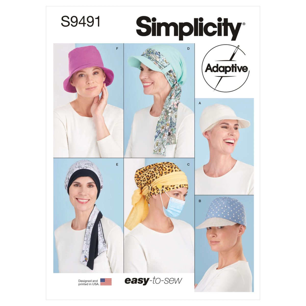 Simplicity Sewing Pattern S9491 Hats for chemotheraphy hair loss