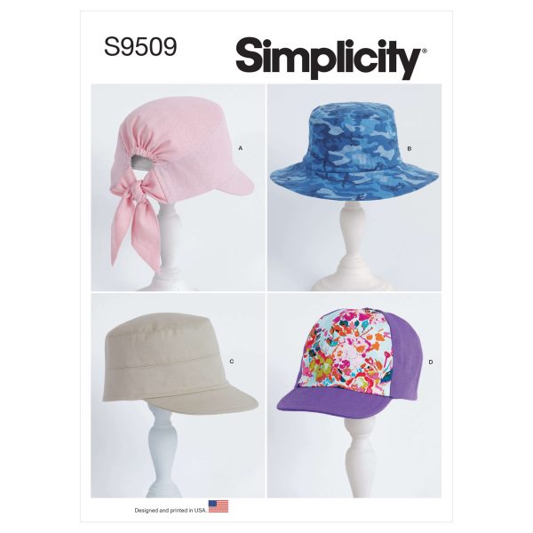 Simplicity Sewing Pattern S9509 Adult and Children Hats