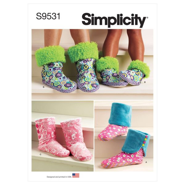Simplicity Sewing Pattern S9531 Slippers