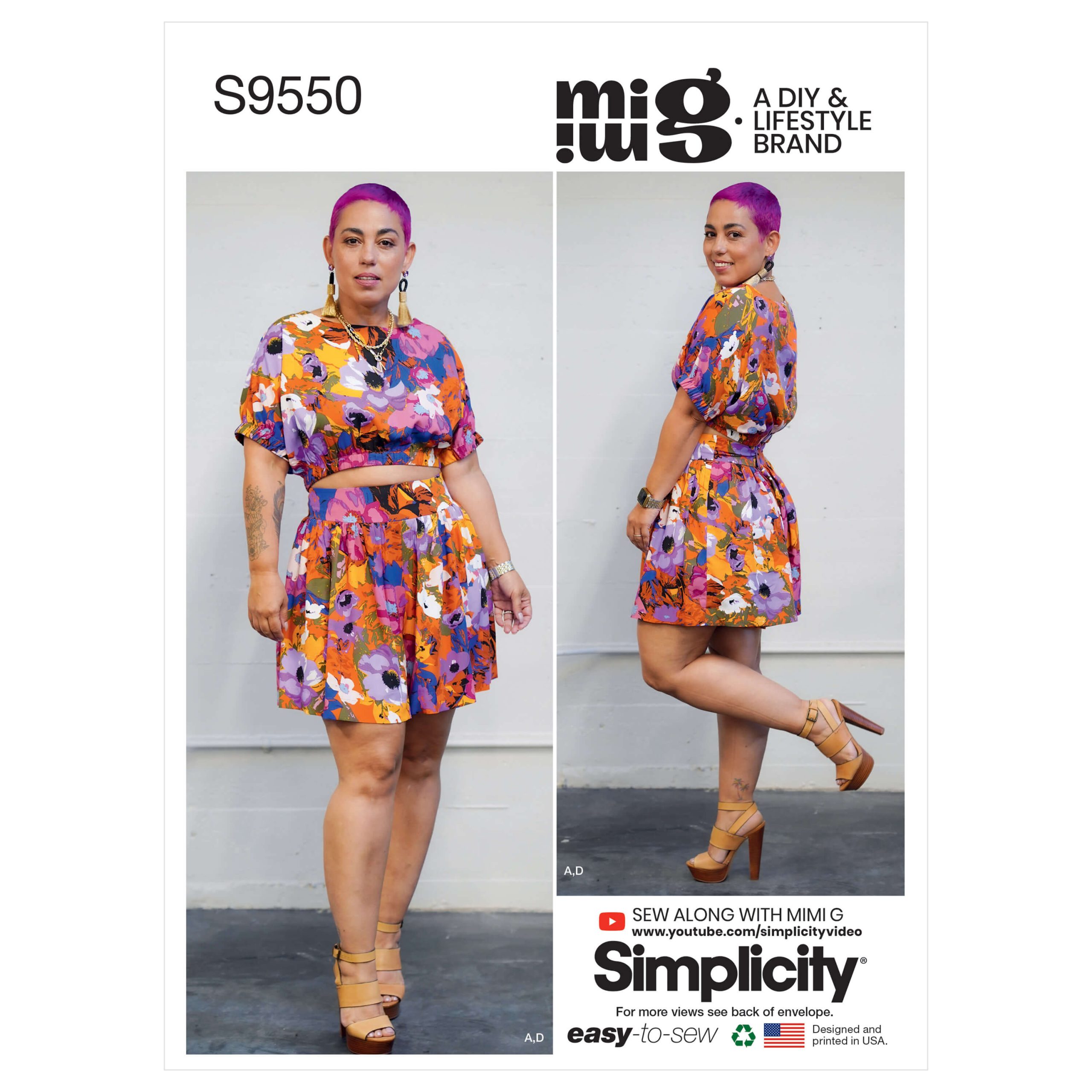 Simplicity Sewing Pattern S9450 Misses' Tops, Skirt and Shorts