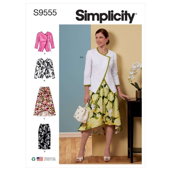 Simplicity Sewing Pattern S9555 Misses' Jacket and Skirts