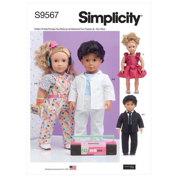 Simplicity Sewing Pattern S9567 18" Doll Clothes