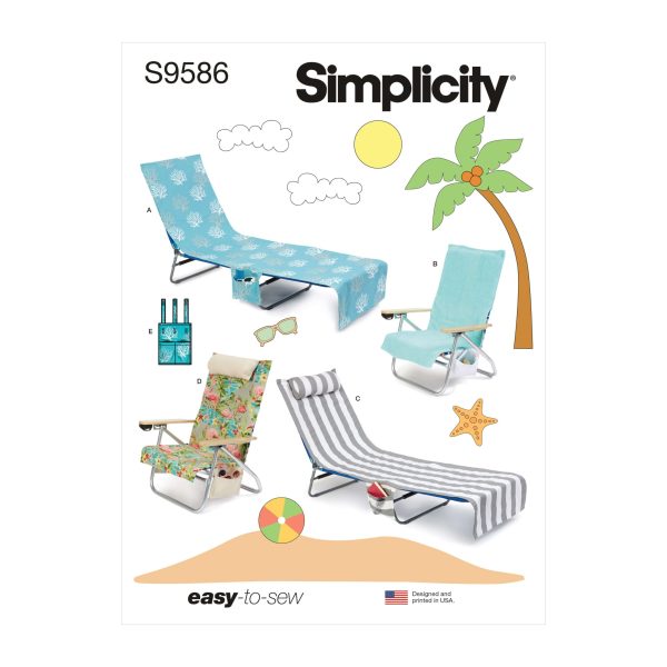 Simplicity Sewing Pattern S9586 Lounge and Beach Chair Covers