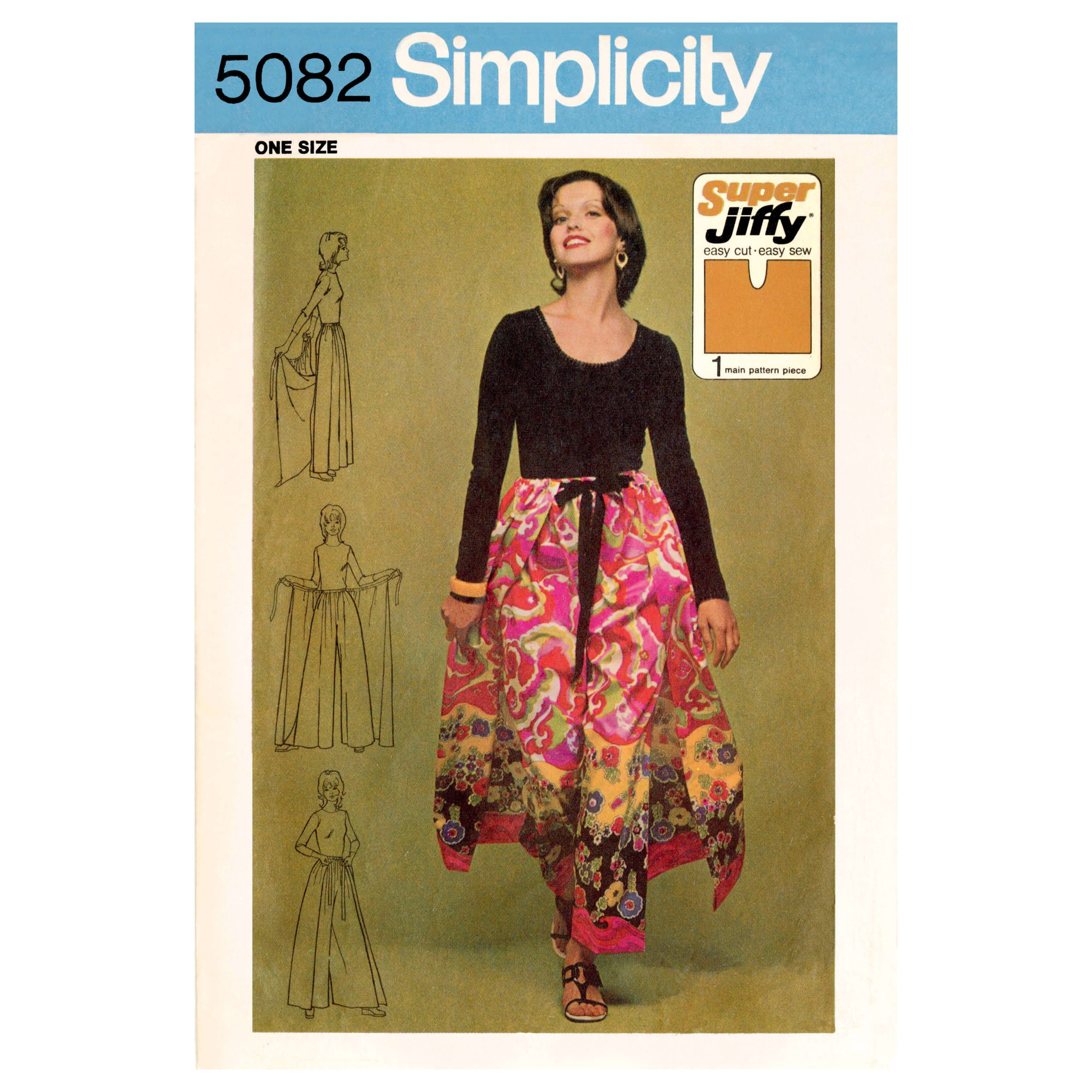 Simplicity Sewing Pattern S9595 Misses' Super Jiffy Wrap and Tie Trouserskirt