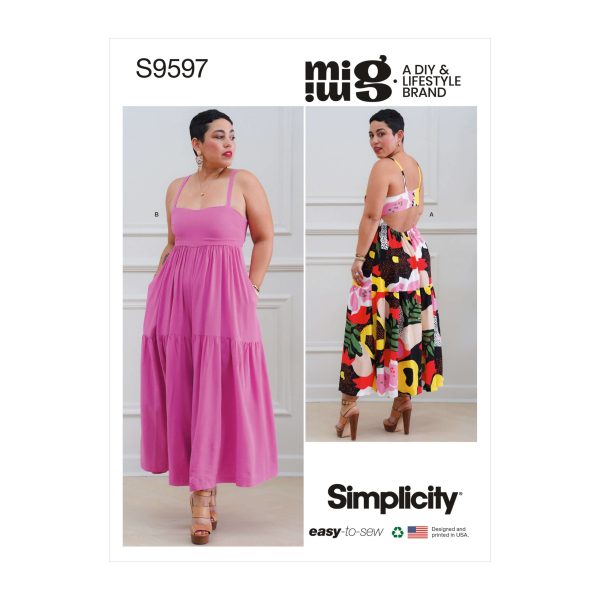 Simplicity Sewing Pattern S9597 Misses' Dress and Jumpsuit by Mimi G