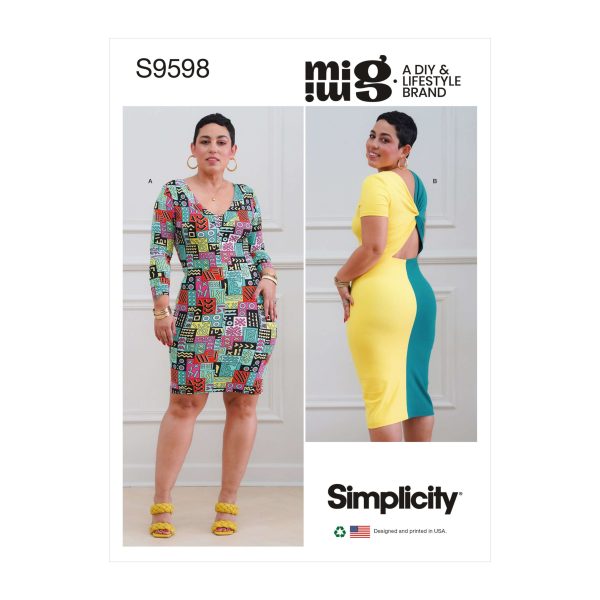 Simplicity Sewing Pattern S9598 Misses' Knit Dresses by Mimi G