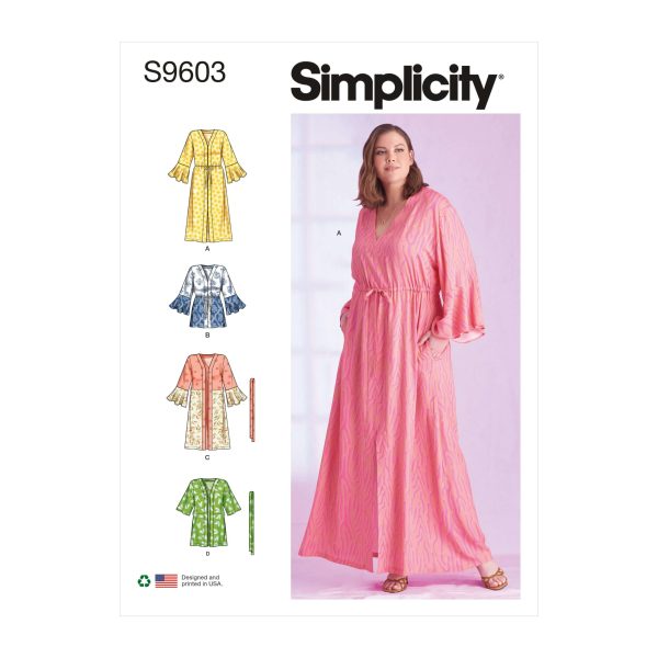 Simplicity Sewing Pattern S9603 Women's Caftans and Wraps