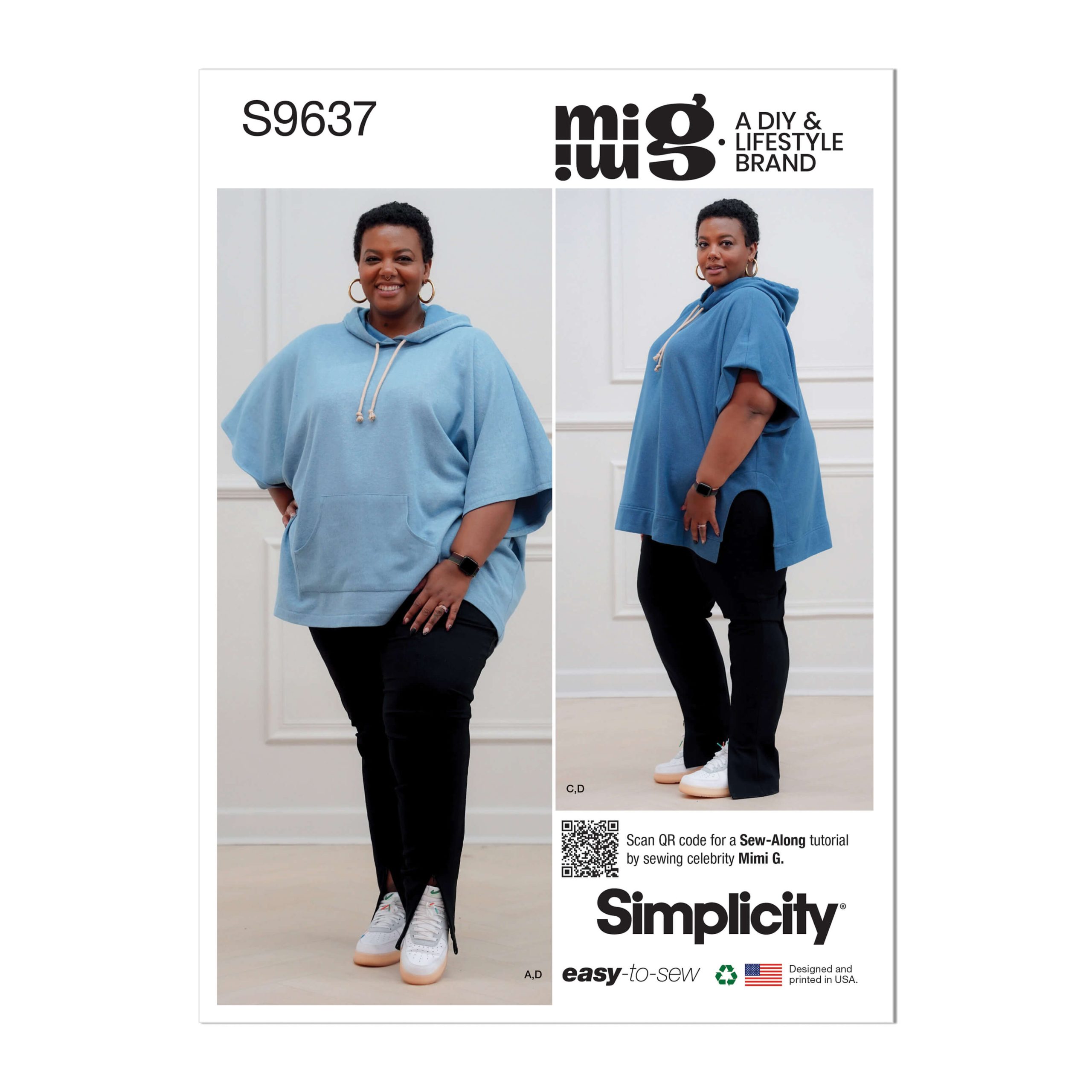Simplicity Sewing Pattern S9637 Women's Hoodies and Leggings by Mimi G