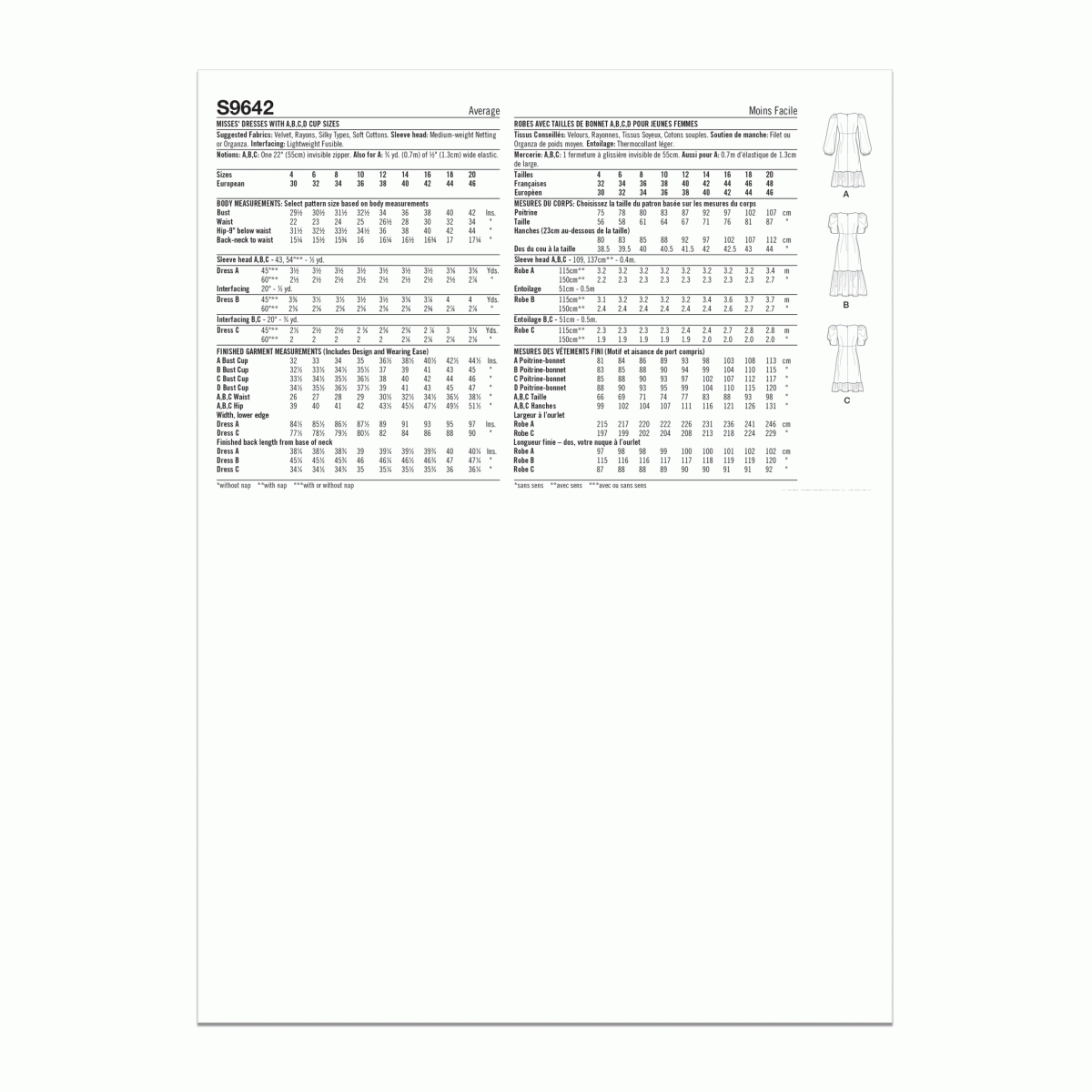 Simplicity Sewing Pattern S9642 Misses' Dress