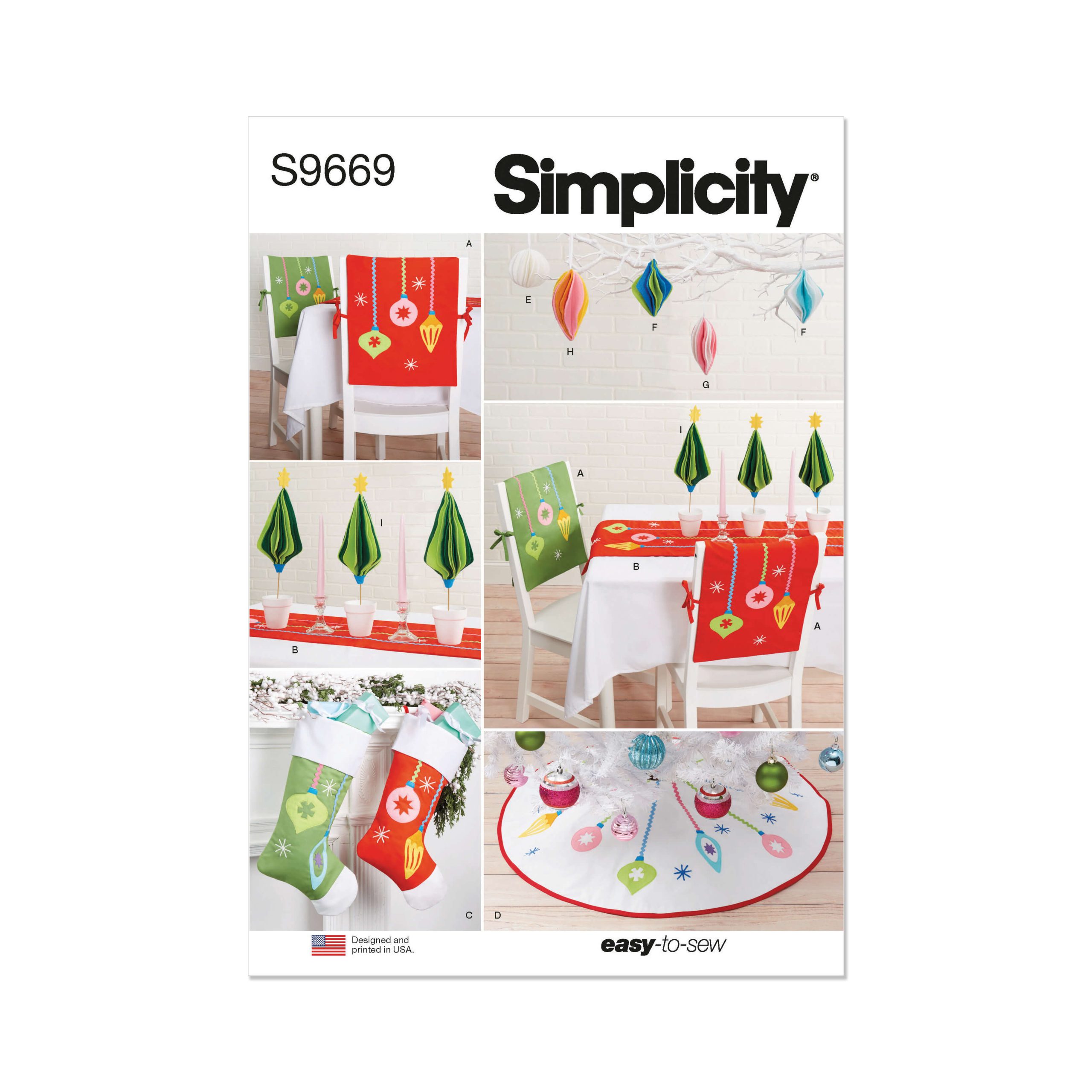 Simplicity Sewing Pattern S9669 Christmas Decor