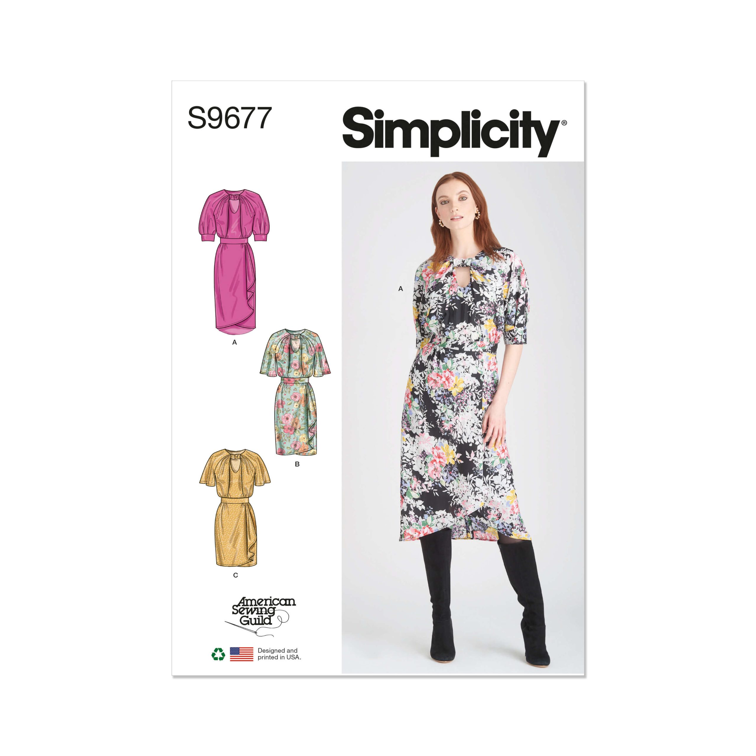 Simplicity Sewing Pattern S9677 Misses' Dresses with Sleeve and Length Variations - Designed for American Sewing Guild