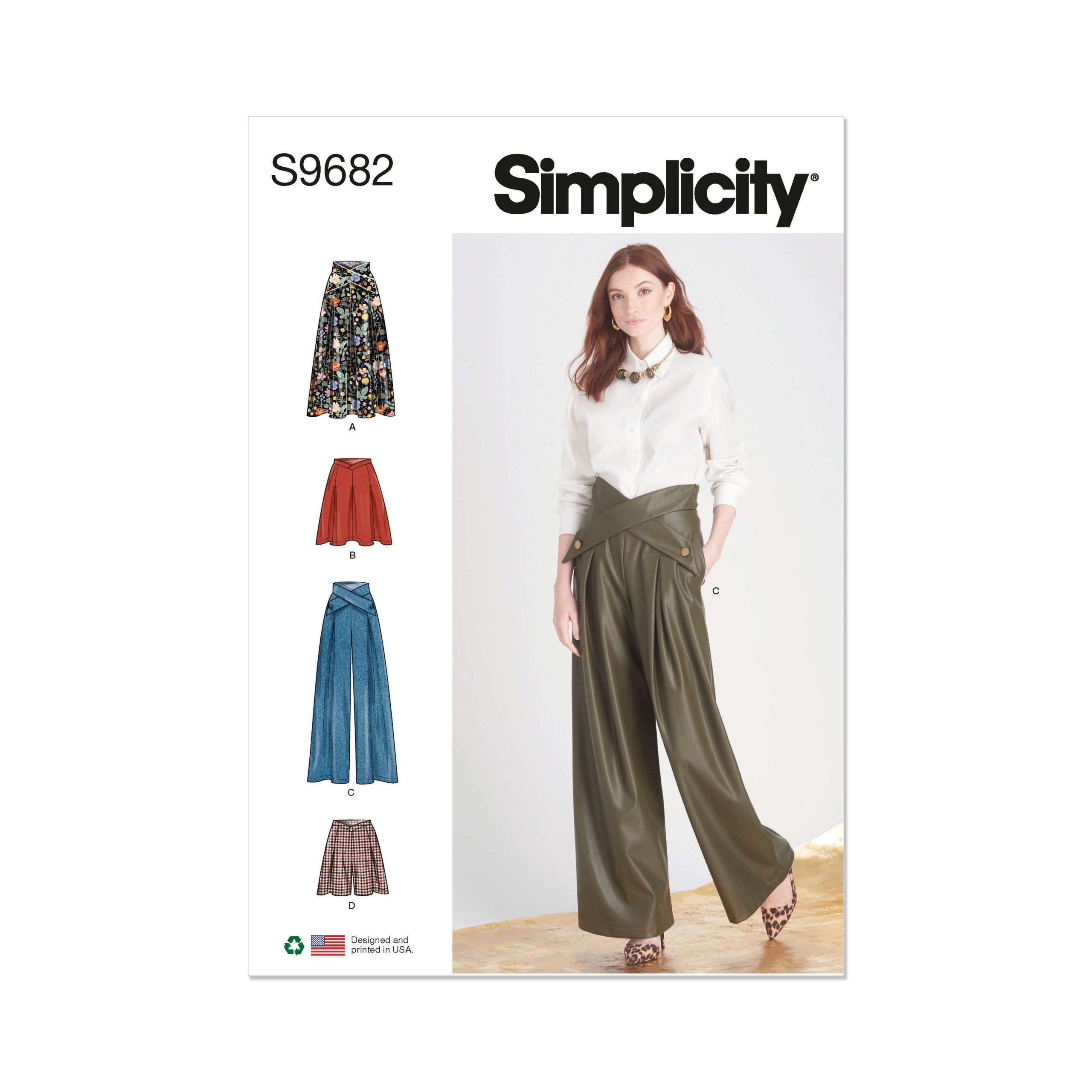 Simplicity Sewing Pattern S9682 Misses' Skirts, Trousers, and Shorts