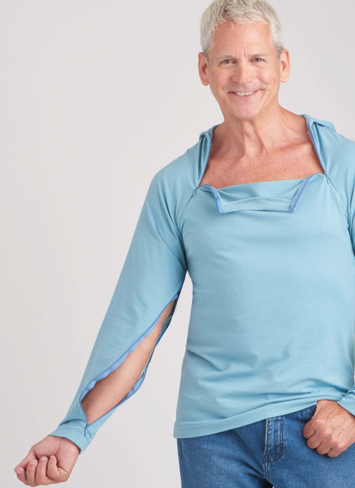 Simplicity Sewing Pattern S9723 Unisex Dual Port Access Chemo Top and Hoodie