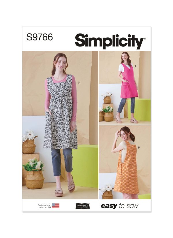 Simplicity Sewing Pattern S9766 Misses' Tabard Aprons by Elaine Heigl Designs
