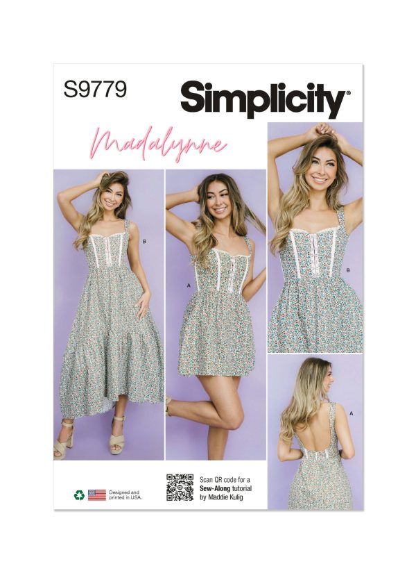 Simplicity Sewing Pattern S9779 Misses' Dress in Two Lengths by Madalynne Intimates