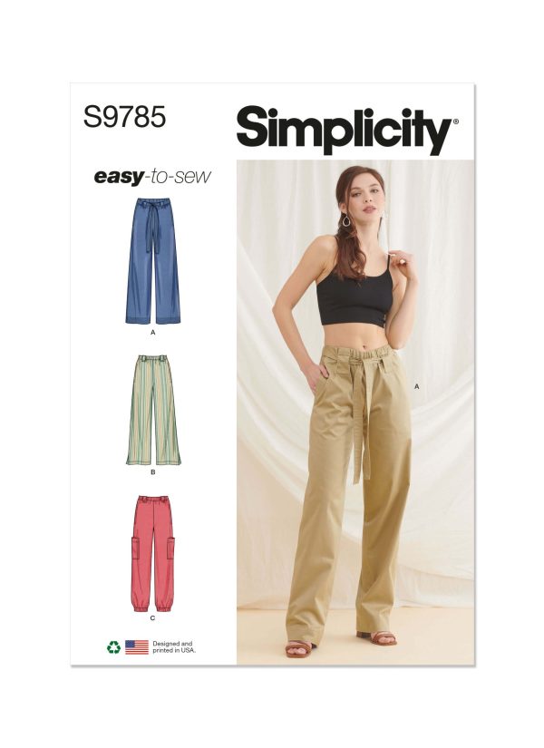 Simplicity Sewing Pattern S9785 Misses' Trousers