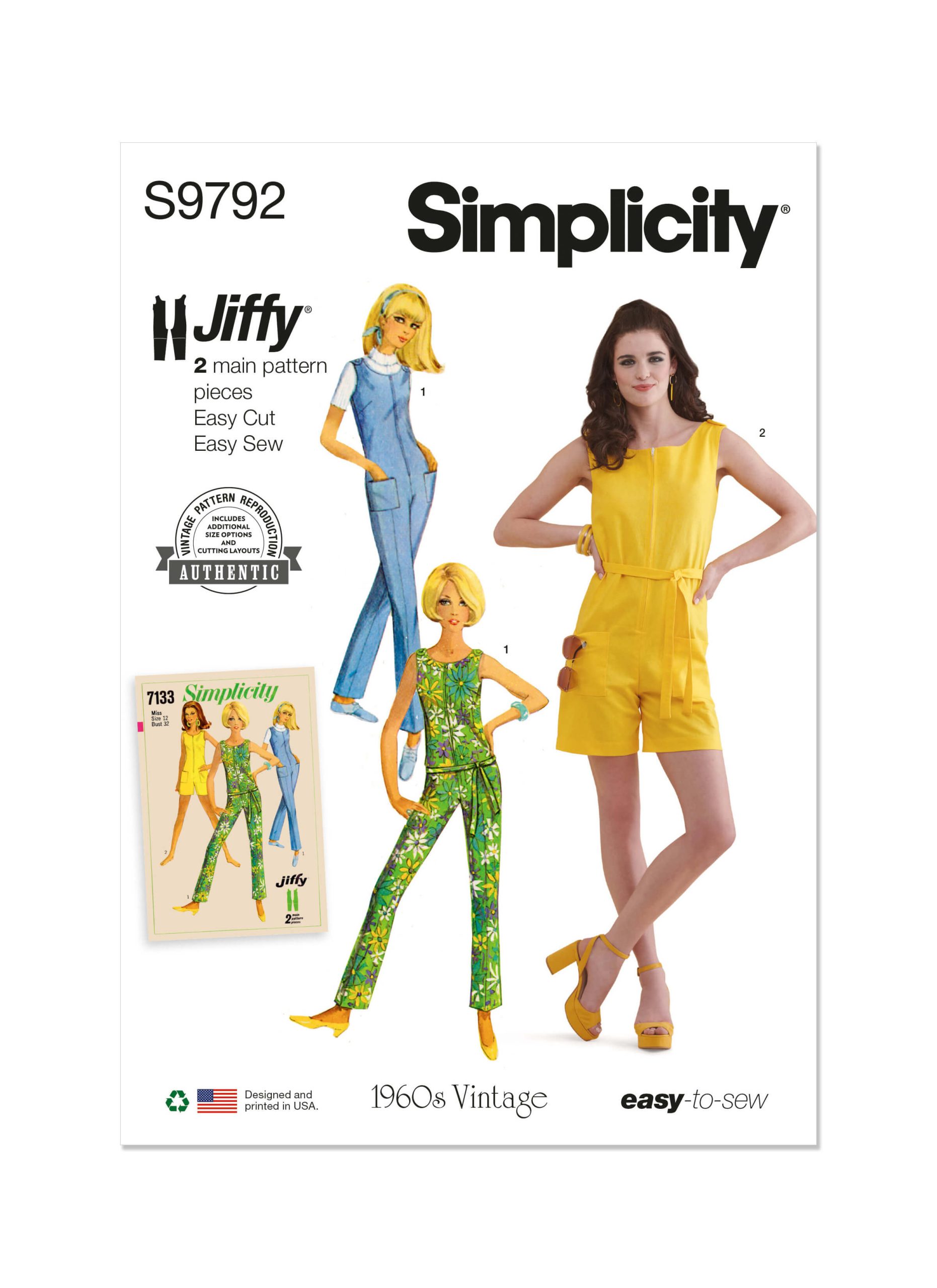 Simplicity Sewing Pattern S9792 Misses' Jumpsuit in Two Lengths