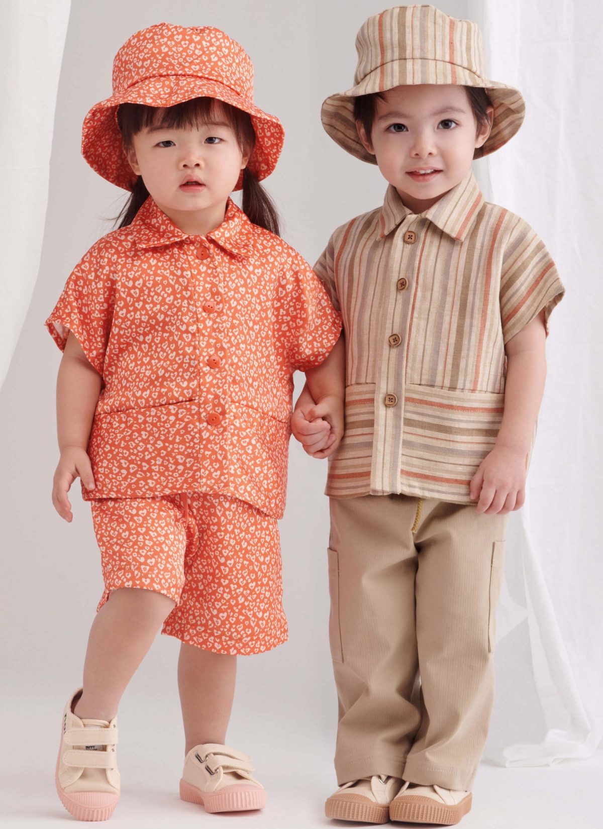 Simplicity Sewing Pattern S9798 Toddlers' Top, Trousers, Shorts and Hat in Three Sizes