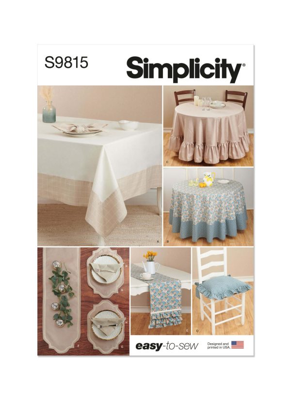 Simplicity Sewing Pattern S9815 Tabletop D?cor