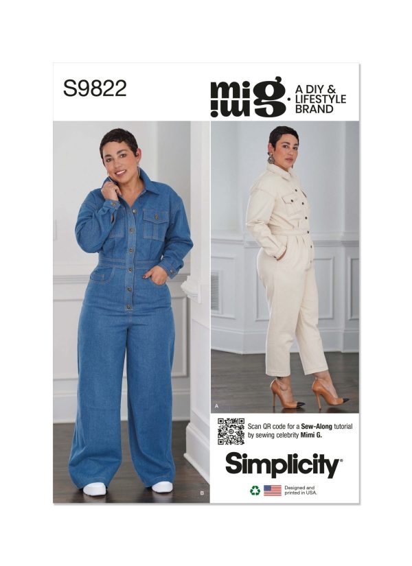 Simplicity Sewing Pattern S9822 Misses' Jumpsuits by Mimi G Style