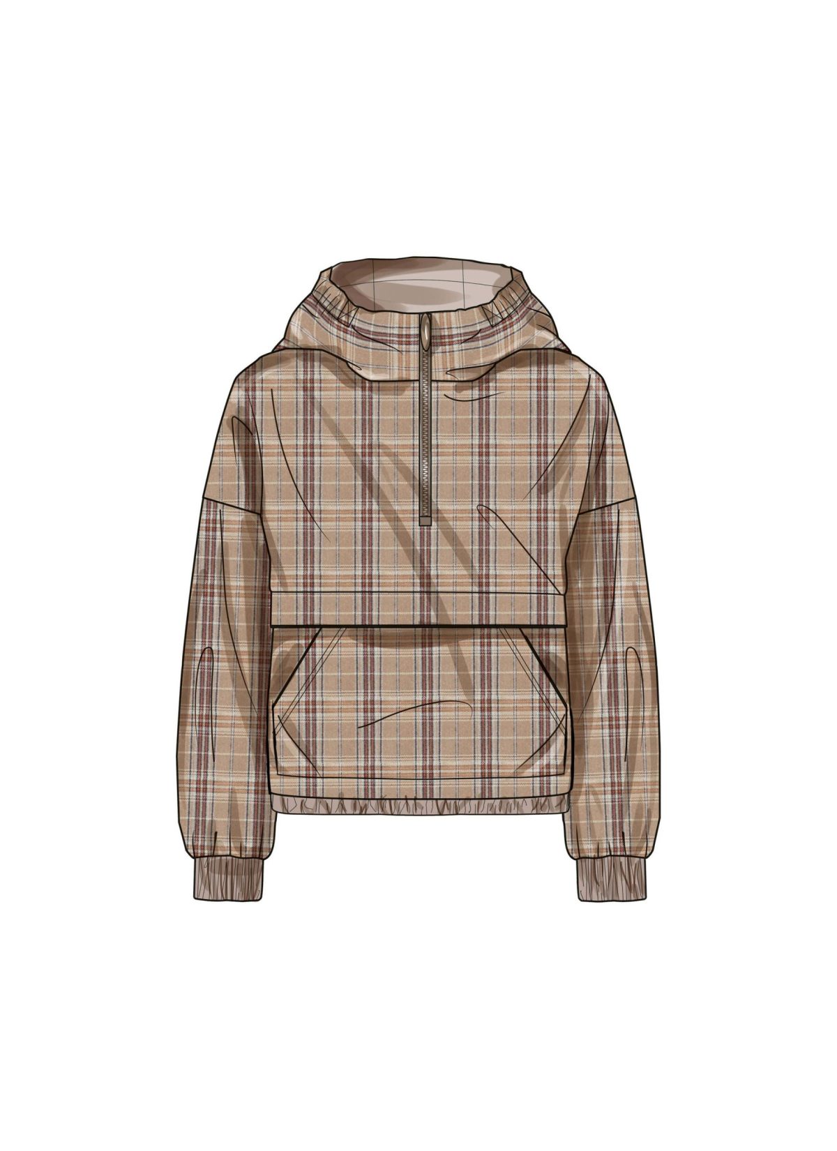 Simplicity Sewing Pattern S9829 Men's Half Zip Hoodie