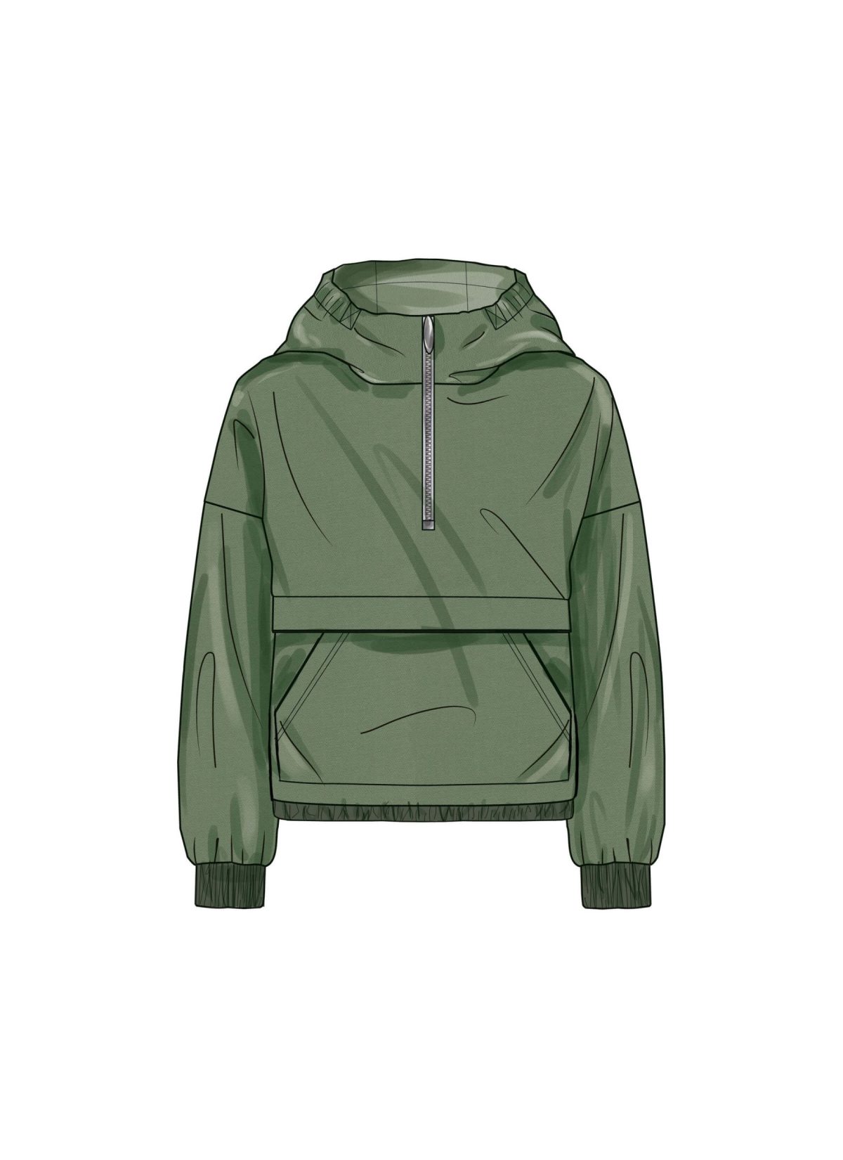 Simplicity Sewing Pattern S9829 Men's Half Zip Hoodie Sewdirect