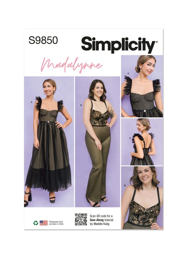 Simplicity Sewing Pattern S9850 Misses' and Women's Dress and Jumpsuit by Madalynne Intimates