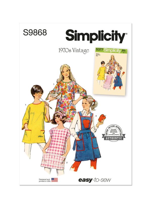 Simplicity Sewing Pattern S9868 Aprons and Potholder