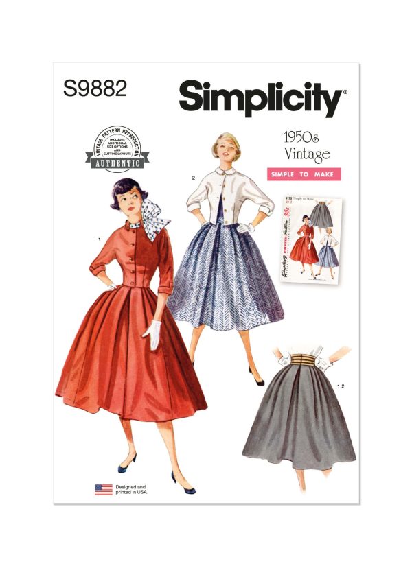 Simplicity Sewing Pattern S9882 Misses' Skirt and Jacket