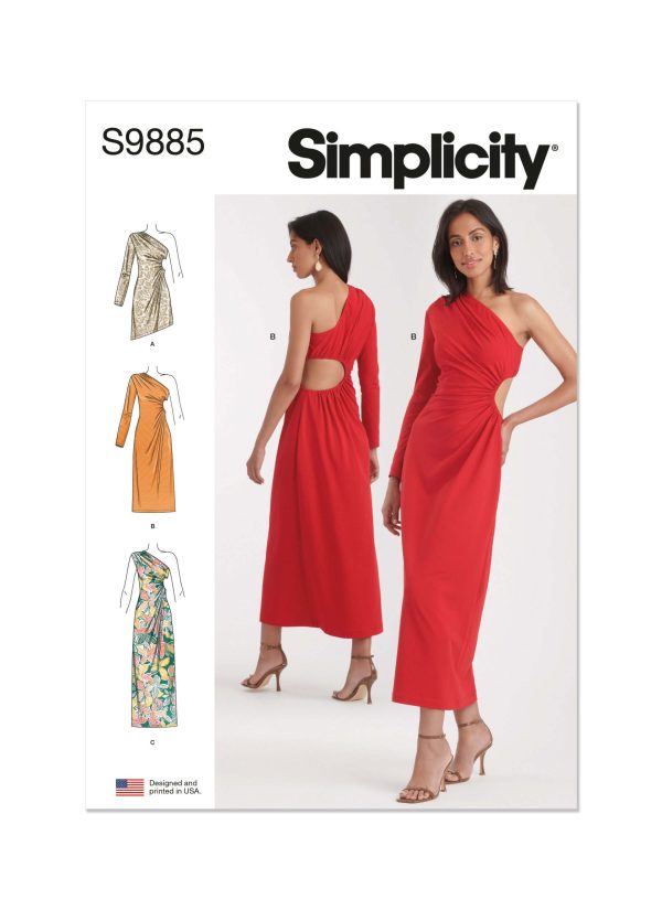Simplicity Sewing Pattern S9885 Misses' Knit Dress in Three Lengths