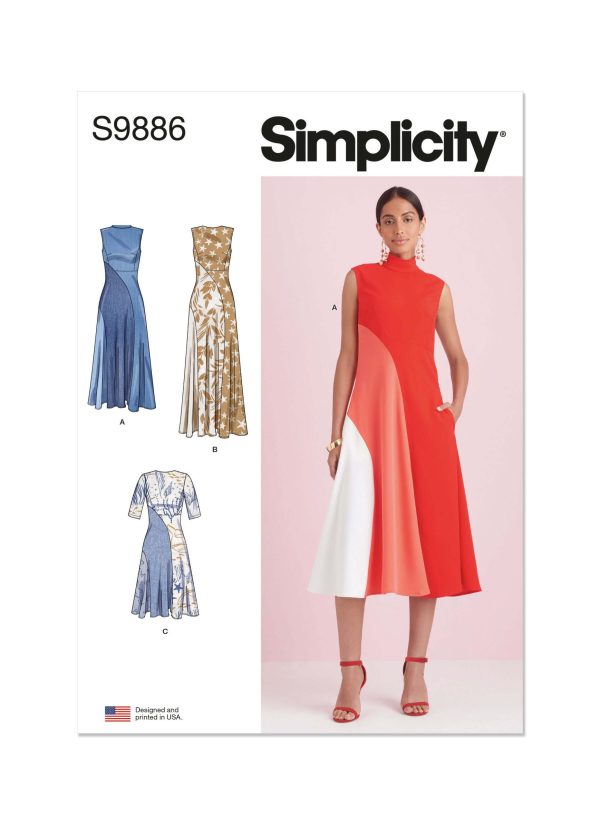 Simplicity Sewing Pattern S9886 Misses' Dress with Length Variations