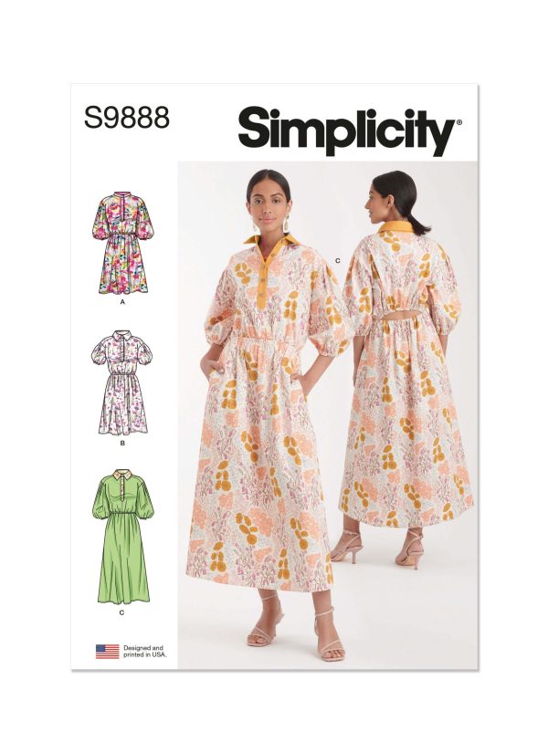 Simplicity Sewing Pattern S9888 Misses' Dresses