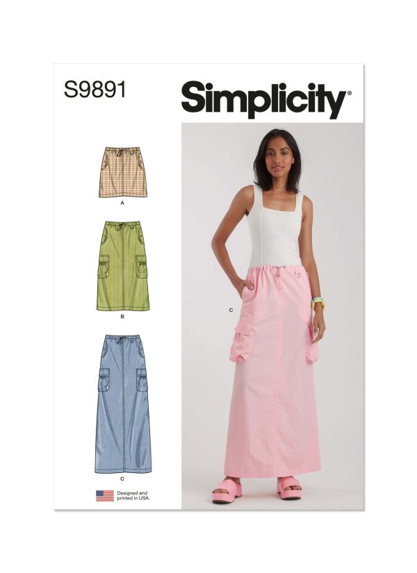 Simplicity Sewing Pattern S9891 Misses' Skirt In Three Lengths