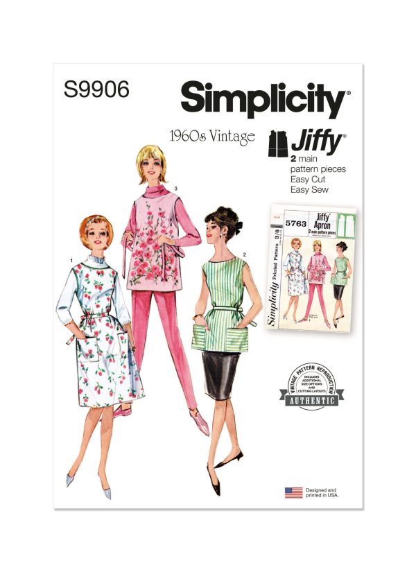 Simplicity Sewing Pattern S9906 Misses' Apron in Two Lengths
