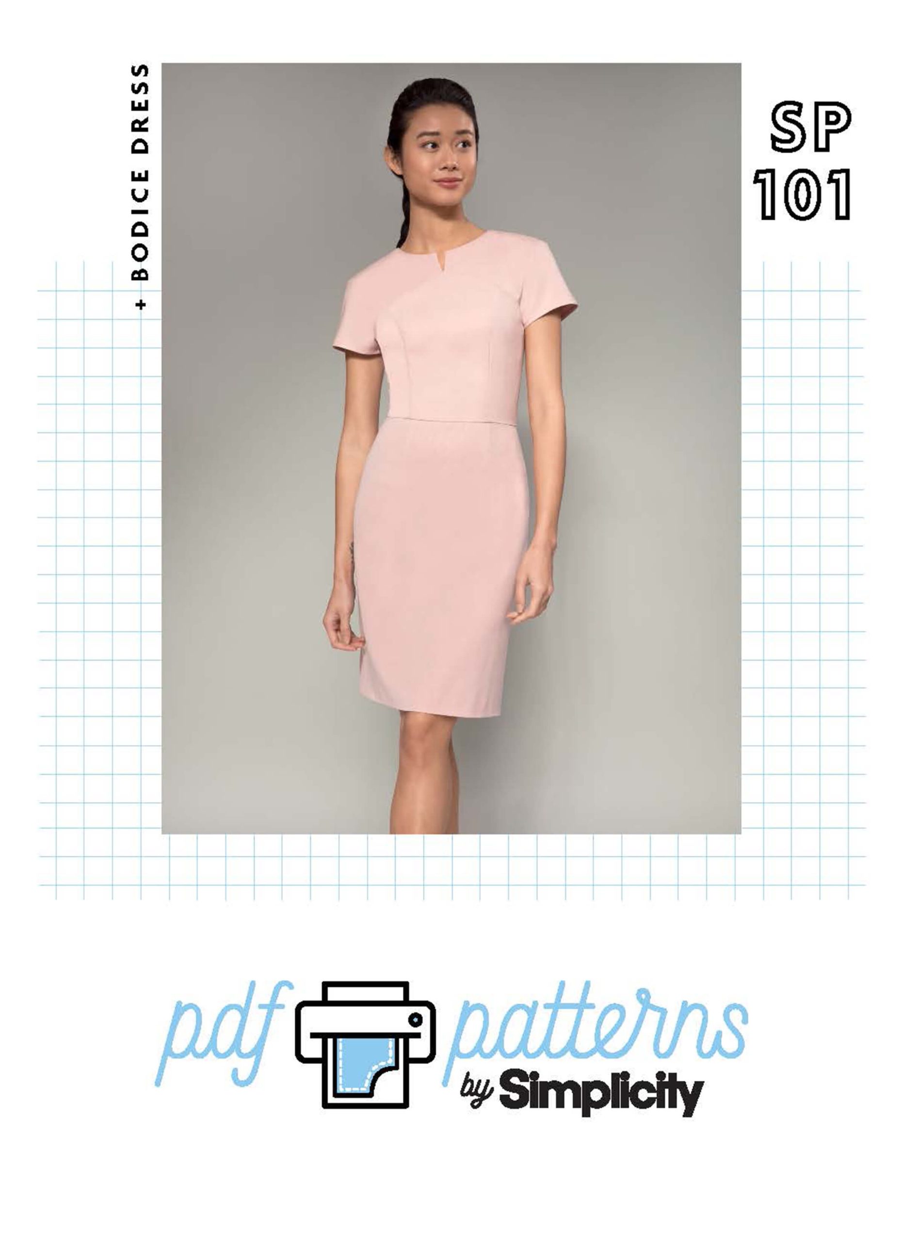 Simplicity PDF Sewing Pattern SP101 Misses' Dress